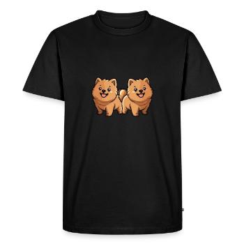 Chow Chow Dog Comic - Men's Premium Organic T-Shirt - black - Front - Nico (187cm)