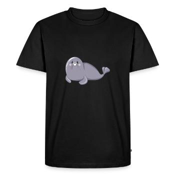Phoque - T-shirt Premium bio Homme - noir - Devant - Nico (187cm)
