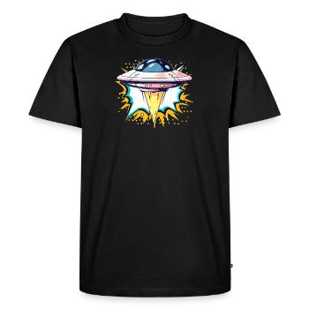 OVNI Scifi - T-shirt Premium bio Homme - noir - Devant - Nico (187cm)