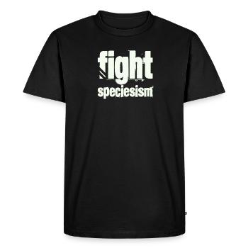 lutter contre le vêtement spécisme pour les droits des animaux - T-shirt Premium bio Homme - noir - Devant - Nico (187cm)