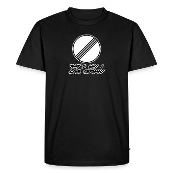 Road sign highway speed gift - Men's Premium Organic T-Shirt - black - Front - Nico (187cm)