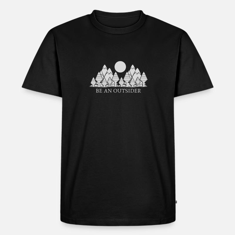 Be an outsider - Männer Premium Bio T-Shirt - Schwarz