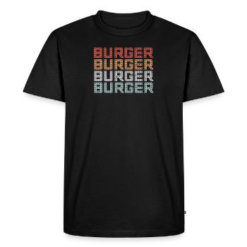 Burger burger burger - Men's Premium Organic T-Shirt - black - Front - Nico (187cm)