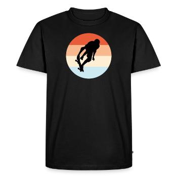 Skater Skate Skateboard Sk8 - T-shirt Premium bio Homme - noir - Devant - Nico (187cm)