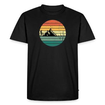 Coup de coeur cadeau VTT cycliste - T-shirt Premium bio Homme - noir - Devant - Nico (187cm)