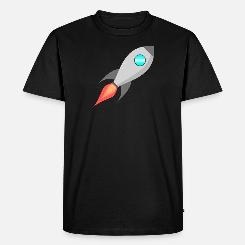 Rakete Rocket space Raumfahrt - Männer Premium Bio T-Shirt - Schwarz