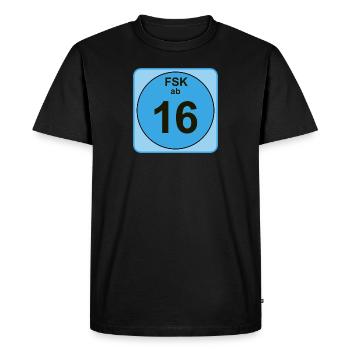 FSK from 16 - Men's Premium Organic T-Shirt - black - Front - Nico (187cm)