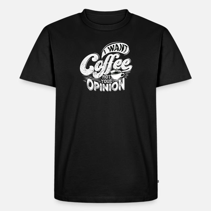kaffee geschenk geschenkidee - Männer Premium Bio T-Shirt - Schwarz