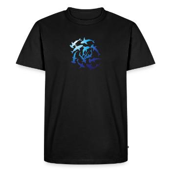 Sharks everywhere - T-shirt Premium bio Homme - noir - Devant - Nico (187cm)