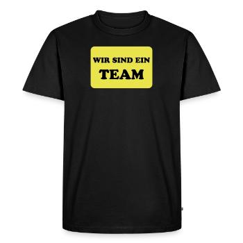 Équipe et travail d'équipe - T-shirt Premium bio Homme - noir - Devant - Nico (187cm)