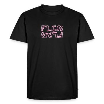 Flam Flim Flam Flamingo - Men's Premium Organic T-Shirt - black - Front - Nico (187cm)