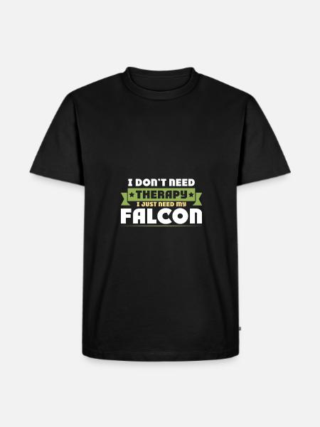 Falconry Therapy Saying - Men's Premium Organic T-Shirt - black