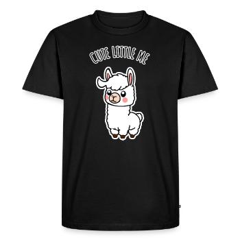 Look at me! I'm a cute little llama! - Men's Premium Organic T-Shirt - black - Front - Nico (187cm)