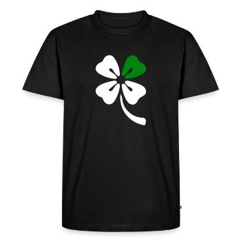 Trèfle à quatre feuilles - T-shirt Premium bio Homme - noir - Devant - Nico (187cm)