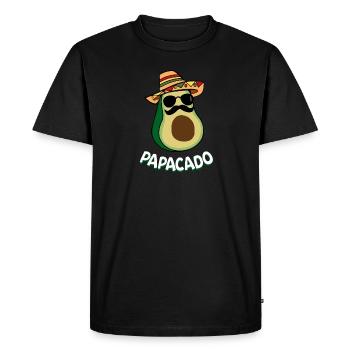Papacado Cadeaux pour le père ou papa - T-shirt Premium bio Homme - noir - Devant - Nico (187cm)