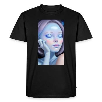 Space Sisters Number 1 - Men's Premium Organic T-Shirt - black - Front - Nico (187cm)