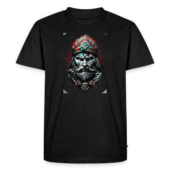 Gaming Vikings Christmas style - Men's Premium Organic T-Shirt - black - Front - Nico (187cm)