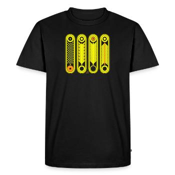 Saisons - T-shirt Premium bio Homme - noir - Devant - Nico (187cm)