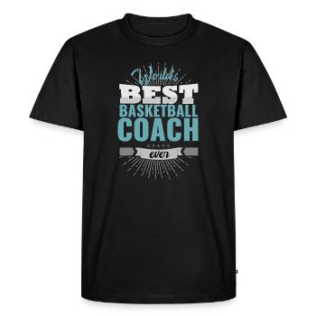 Worlds best basket coach - T-shirt Premium bio Homme - noir - Devant - Nico (187cm)