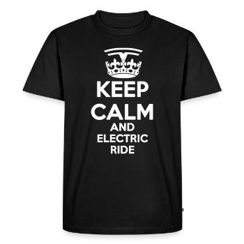 KEEP CALM AND ELECTRIC RIDE - T-shirt Premium bio Homme - noir - Devant - Nico (187cm)