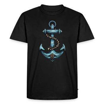 Anchor Harbour - Men's Premium Organic T-Shirt - black - Front - Nico (187cm)