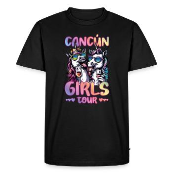 Visite des filles de Cancún au Mexique - T-shirt Premium bio Homme - noir - Devant - Nico (187cm)