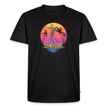 Slackline Slackline Vintage pour Slackliner - T-shirt Premium bio Homme - noir - Devant - Nico (187cm)
