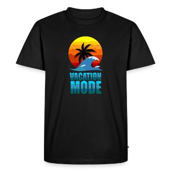 Vacation Mode - Men's Premium Organic T-Shirt - black - Front - Nico (187cm)