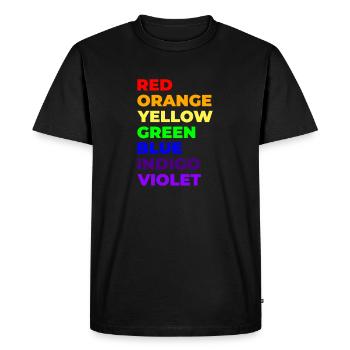 Rainbow colours - Men's Premium Organic T-Shirt - black - Front - Nico (187cm)