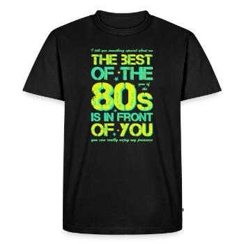 Années 80 Années quatre-vingt Années 80 - T-shirt Premium bio Homme - noir - Devant - Nico (187cm)