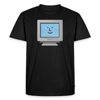 CRT design - Hello tout le monde! - T-shirt Premium bio Homme - noir - Devant - Nico (187cm)