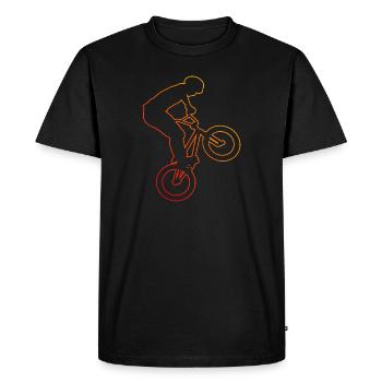 Vélo bmx garçons hommes cyclisme femmes vélo bmx vélo - T-shirt Premium bio Homme - noir - Devant - Nico (187cm)
