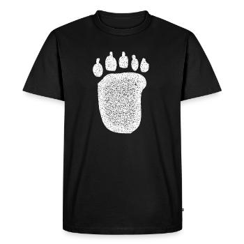 Paws imprint of a bear - the bear foot - Men's Premium Organic T-Shirt - black - Front - Nico (187cm)
