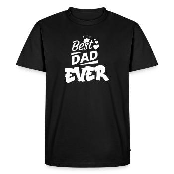 best dad ever meilleur papa - T-shirt Premium bio Homme - noir - Devant - Nico (187cm)