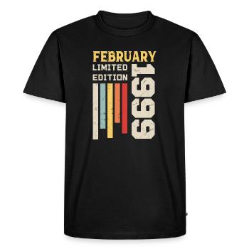 February 1999 - February 1999 Anniversary Gift - Men's Premium Organic T-Shirt - black - Front - Nico (187cm)
