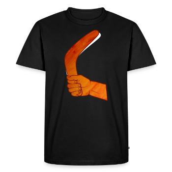 Boomerang - T-shirt Premium bio Homme - noir - Devant - Nico (187cm)