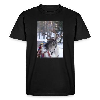 renne - T-shirt Premium bio Homme - noir - Devant - Nico (187cm)
