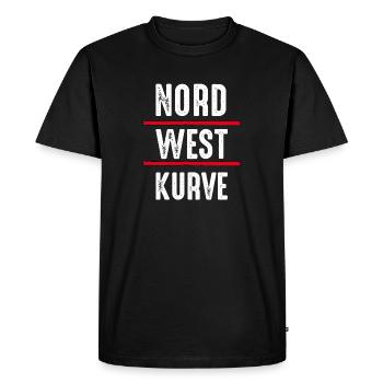 Courbe nord-ouest - T-shirt Premium bio Homme - noir - Devant - Nico (187cm)