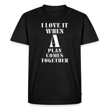 agence tous risques, série culte, fan de séries - T-shirt Premium bio Homme - noir - Devant - Nico (187cm)