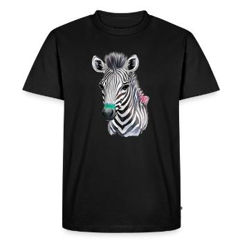 Zeba foals - Men's Premium Organic T-Shirt - black - Front - Nico (187cm)