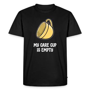 I don't care about attitude funny statement - Men's Premium Organic T-Shirt - black - Front - Nico (187cm)