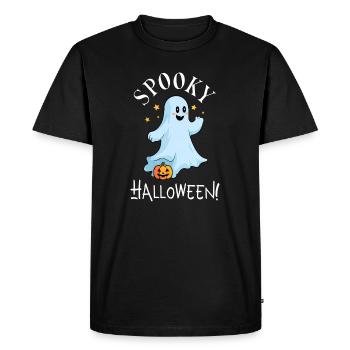 Fantôme Fantôme Effrayant Halloween Joyeux Halloween - T-shirt Premium bio Homme - noir - Devant - Nico (187cm)