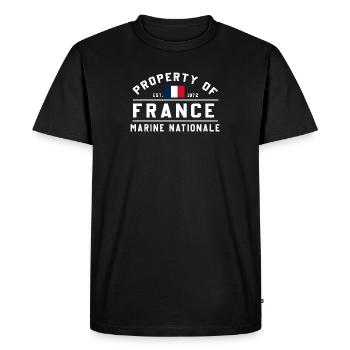 French Navy Ownership - Men's Premium Organic T-Shirt - black - Front - Nico (187cm)