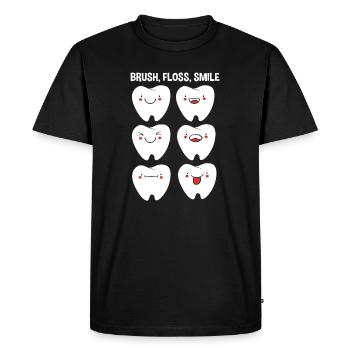 Receptionist Dentist - Men's Premium Organic T-Shirt - black - Front - Nico (187cm)