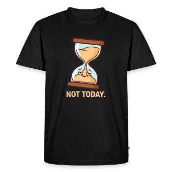 Le Sablier réticent - T-shirt Premium bio Homme - noir - Devant - Nico (187cm)
