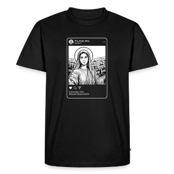 Selfie de Mary Nazareth - Mème religieux drôle - T-shirt Premium bio Homme - noir - Devant - Nico (187cm)