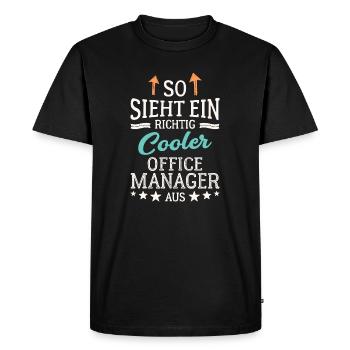 Cool Office Manager Team Leadership Office - T-shirt Premium bio Homme - noir - Devant - Nico (187cm)
