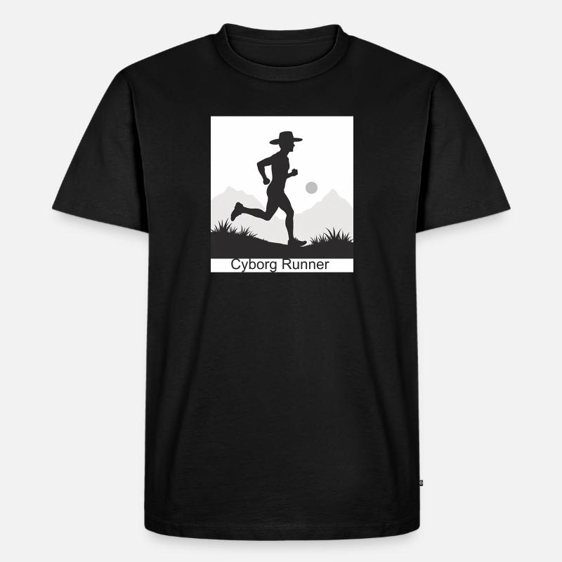 Cyborg Runner - Männer Premium Bio T-Shirt - Schwarz