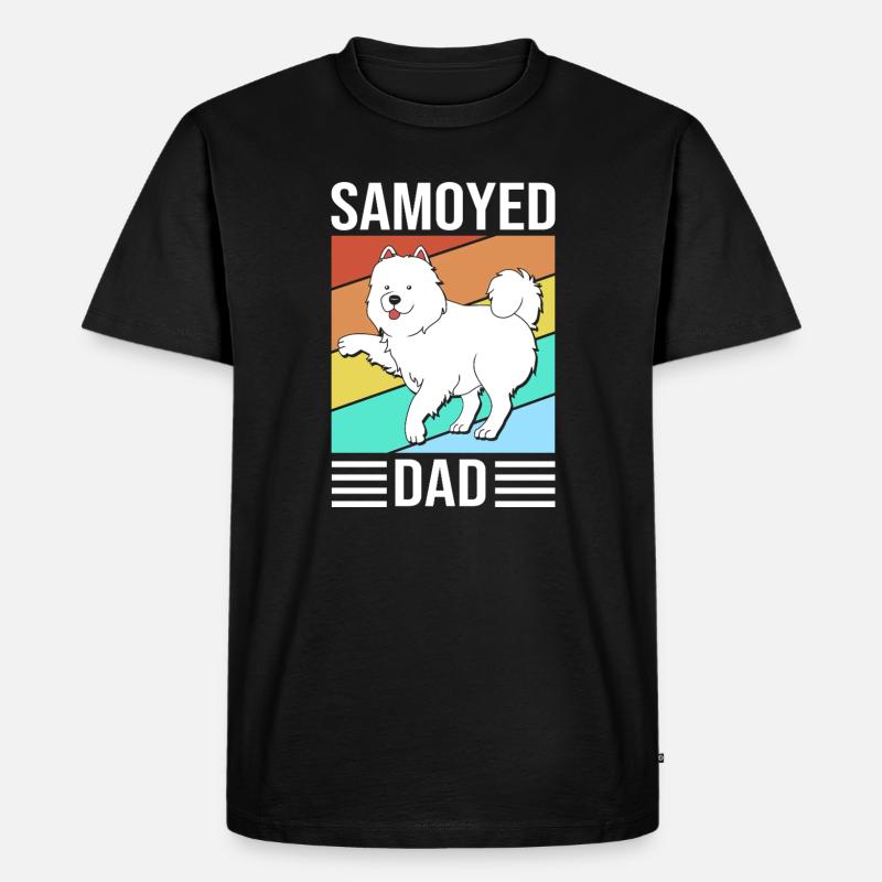 Samojede - Männer Premium Bio T-Shirt - Schwarz