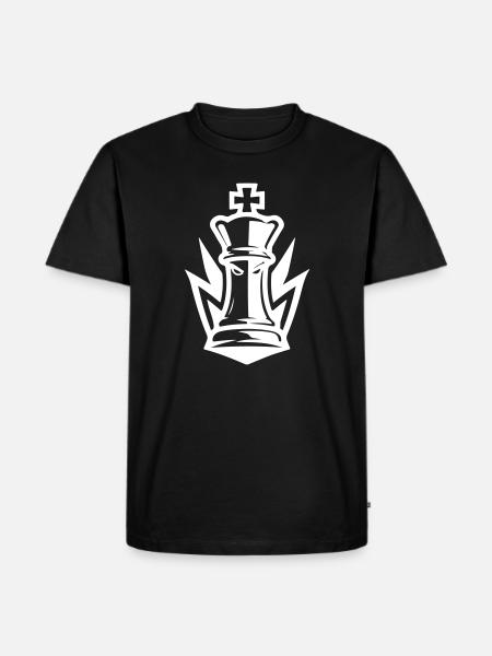 Schach König Figur - Männer Premium Bio T-Shirt - Schwarz